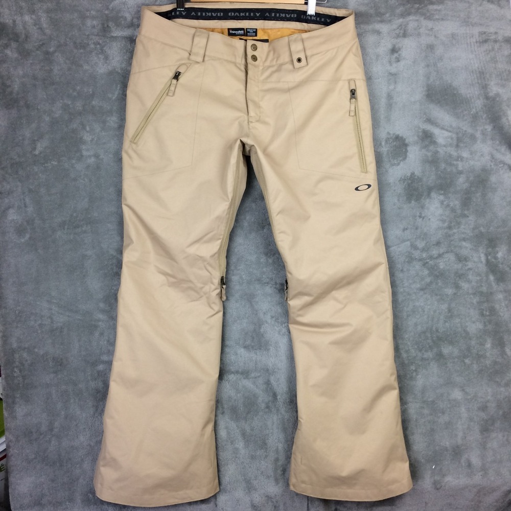 Oakley Thinsulate‎ Skiing Snowboarding Pants Mens Large Beige Regular Fit Lined